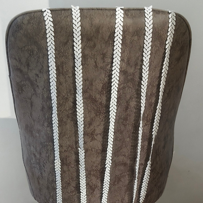 GownLink-White leaf lace border for wedding Gown