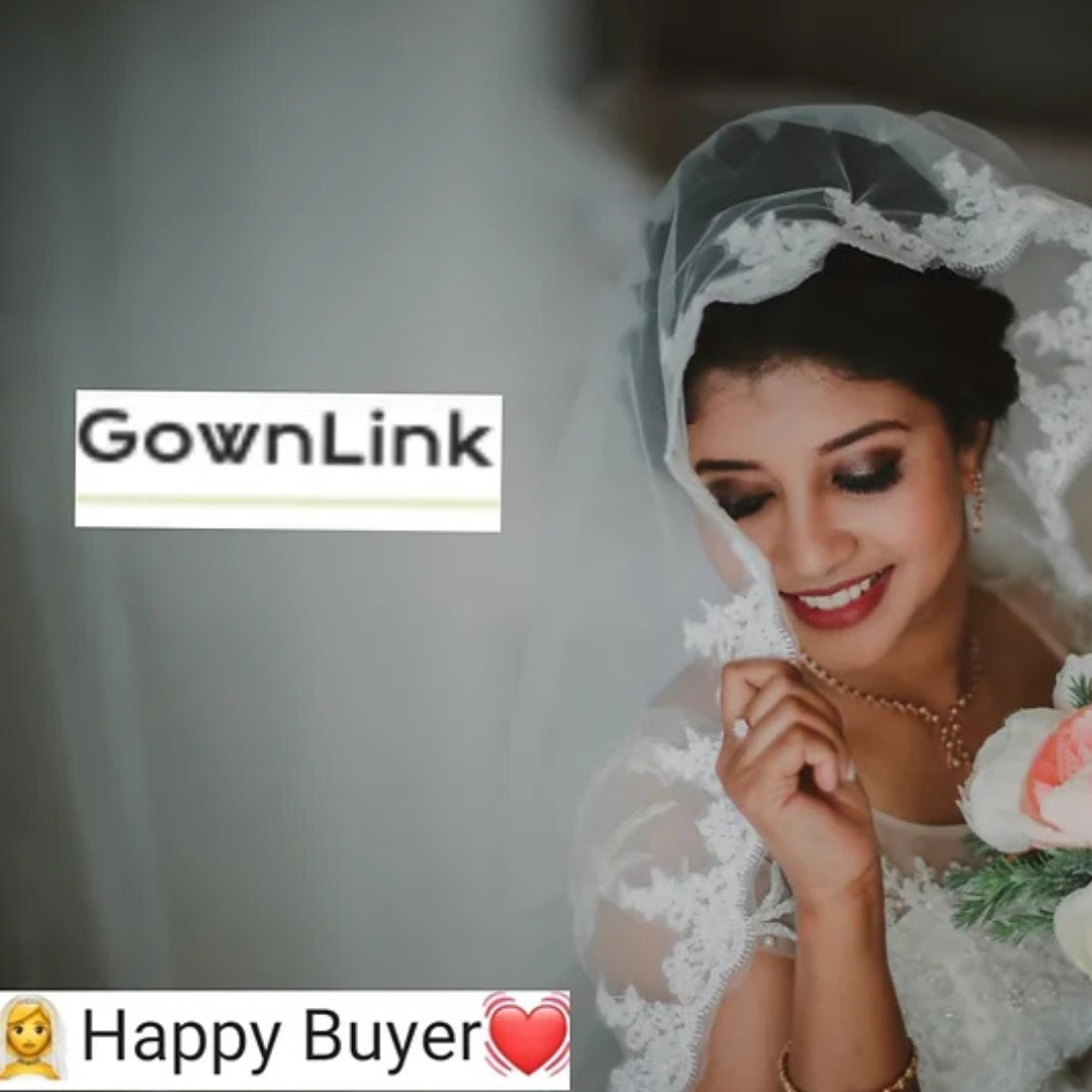 GownLink White Bridal Wedding Veil GLV1800L 4.5 Meter Long with Front Face Layer