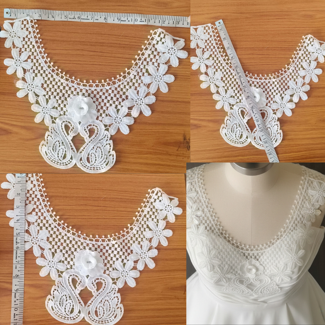 GownLink  Patches -Elegant Lace Patch Neckline Top for wedding dress