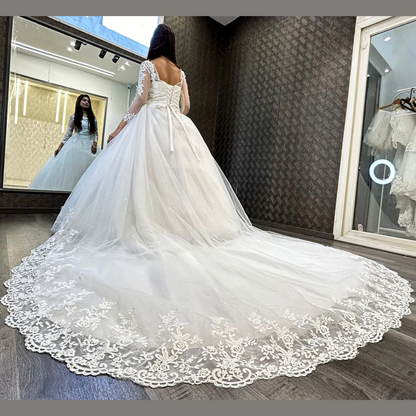 GownLink Christian and Catholic Bridal White Wedding Dress GLHSD189T