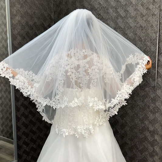 GownLink Bridal Short Veil Comb for Christian & Catholic Weddings GLVLKD03