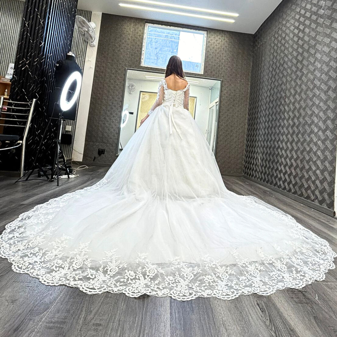 GownLink Christian and Catholic Bridal White Wedding Dress GLHSD189T