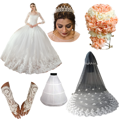 GownLink's Graceful Elegance Divine Bridal Combo Set of Six for Christian & Catholic Weddings Combo-TD50