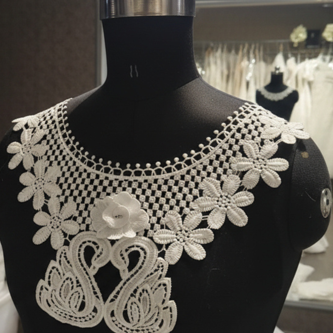 GownLink  Patches -Elegant Lace Patch Neckline Top for wedding dress