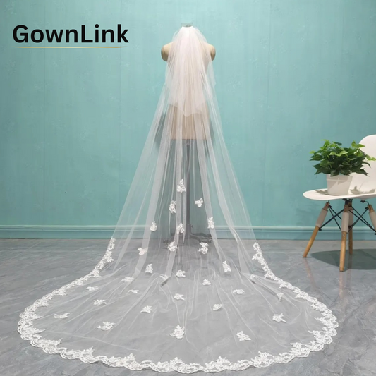 GownLink Bridal 3mtr Long  Veil for Christian and Catholic Wedding  GLV07