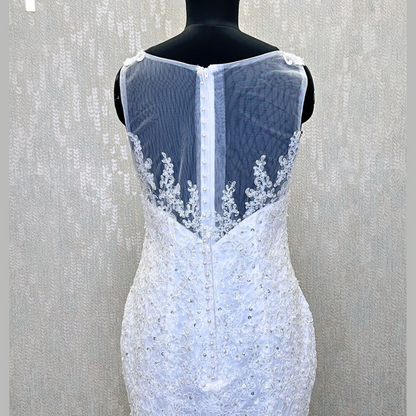GownLink Elegant Mermaid Wedding Gown with Sleeves Christian & Catholic Bridal Dress for Church Ceremony GLD290