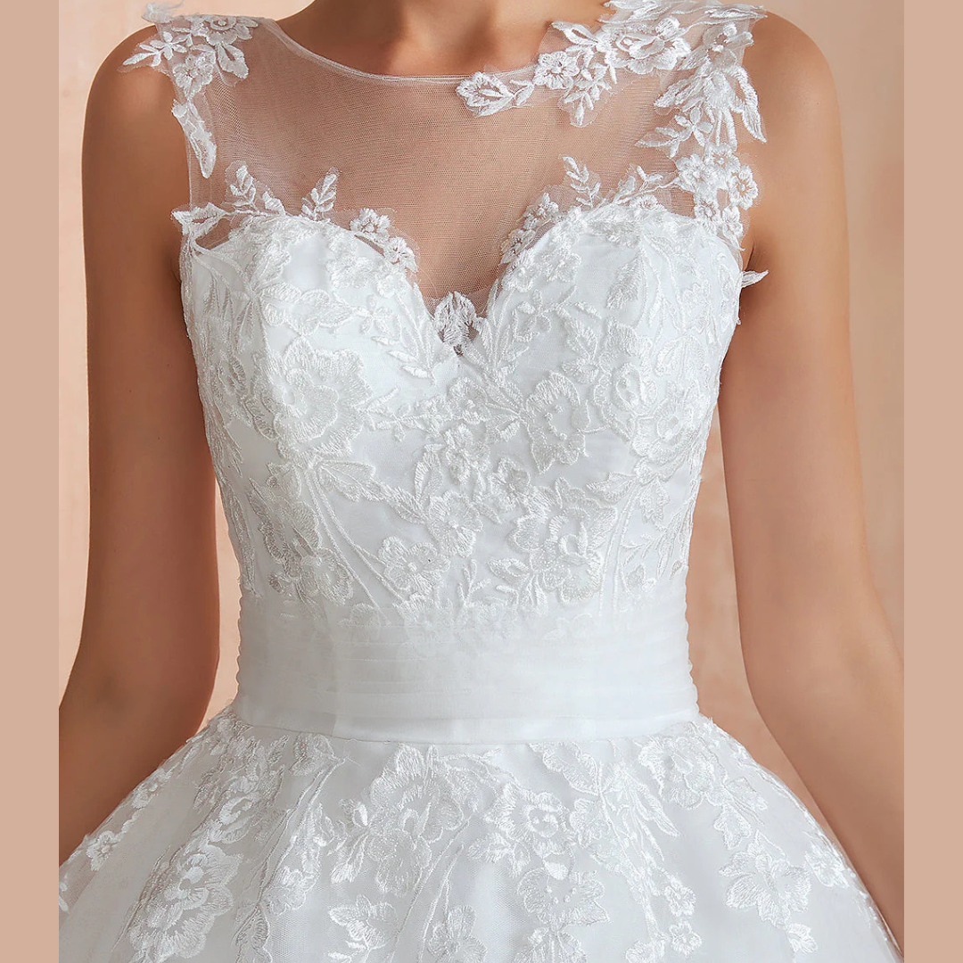 GownLink Bridal  Train Gown for Christian & Catholic wedding GLGT0414-B