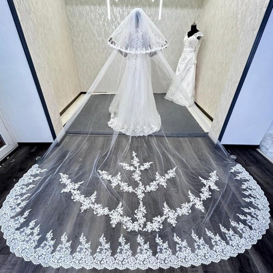 GownLink 3.5mtr Long 80 Inch Wide Veil Christian & Catholic GAVL007
