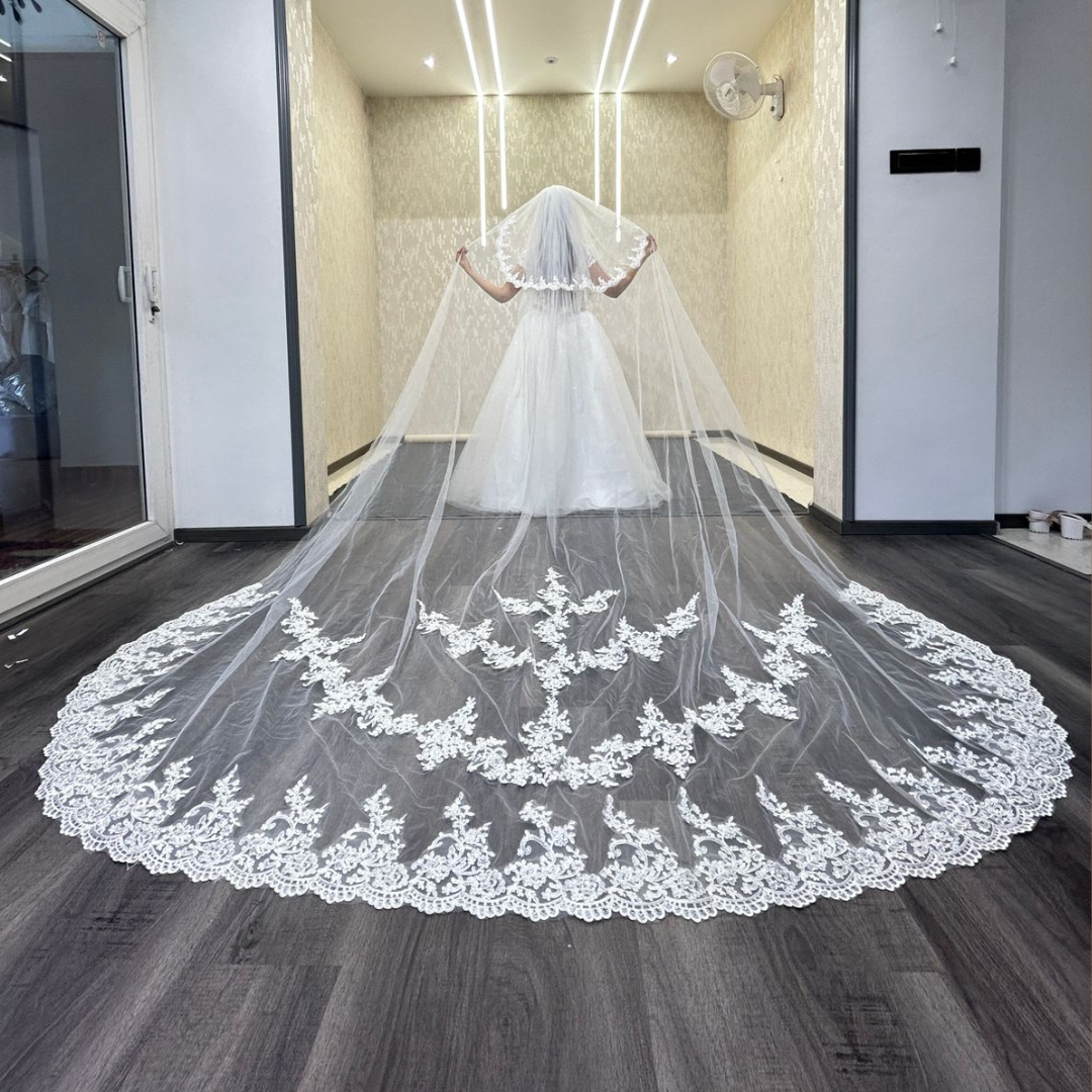 GownLink 3.5mtr Long 80 Inch Wide Veil Christian & Catholic GAVL007
