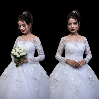 GownLink Divine Grace Christian Gowns Catholics White Train Gown GLTD50T