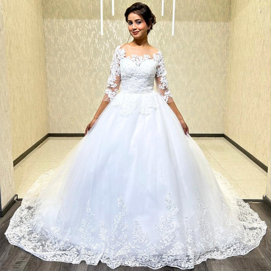 GownLink Bridal Train Gown for Christian and Catholic Weddings GLD30-T