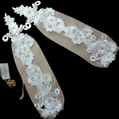 Side view of model wearing 4-Piece Bridal Combo Set — GownLink GL-COMBO