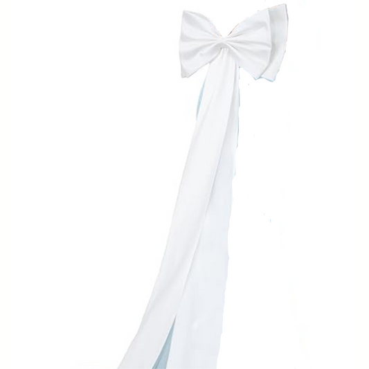 GownLink,s Chuarry Extra Long 67" Satin Big Bow Detachable Train Removable Sweep Train Waist Sash Belt for Bride Formal Wedding Dress