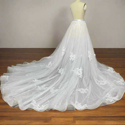 Gowlink,s Double Layers Detachable train for wedding dress