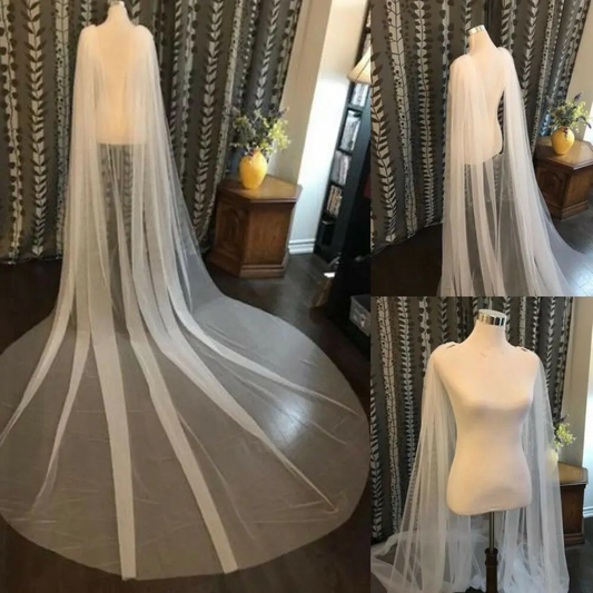 GownLink ,S New Arrival White Wedding Veils Cape Wedding accessories marriage complementors