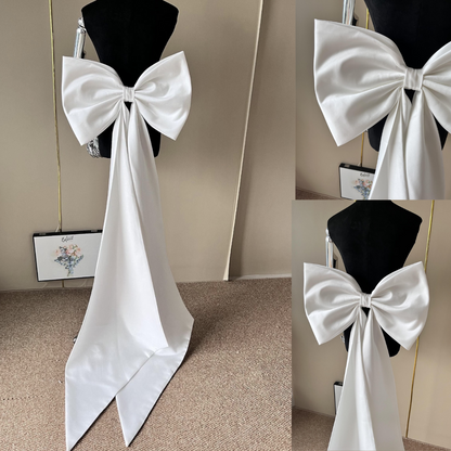 Gowlink,s Satin Detachable train for wedding dress-GLSDT-2