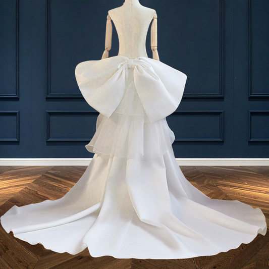 GownLink,s Long Satin Detachable Bow 2.5 Meters for wedding dress GL-Bow Frill