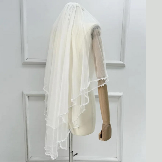 Gownlink Cathedral Bridal & Holy Communion Short Veil Code- GLVPearl-1