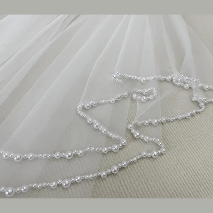 Gownlink Cathedral Bridal & Holy Communion Short Veil Code- GLVPearl-1