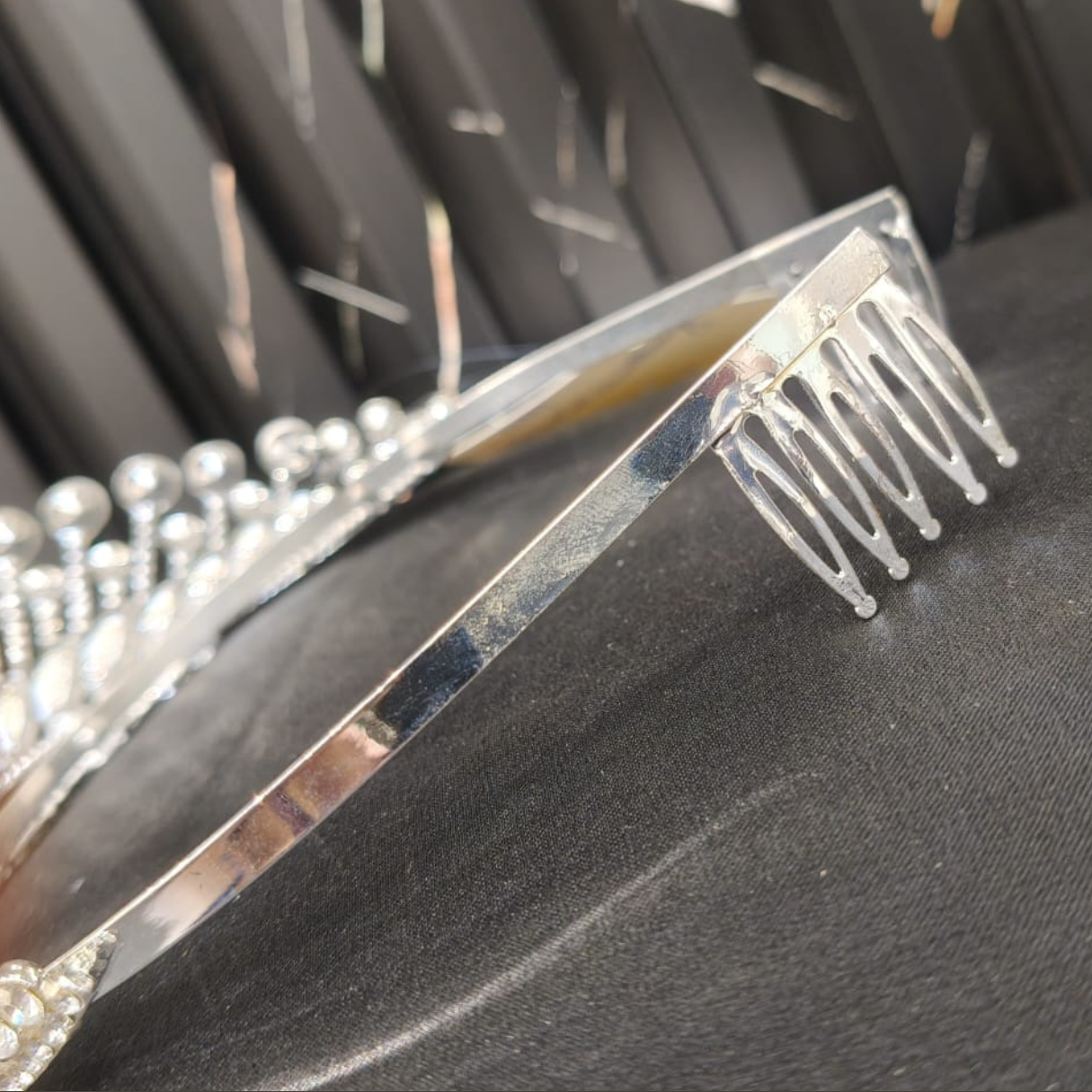 GownLink Silver Crystal Tiara Crown Headband Princess Elegant Crown C-50