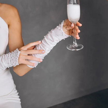 GownLink white Bridal Gloves for Wedding G-40