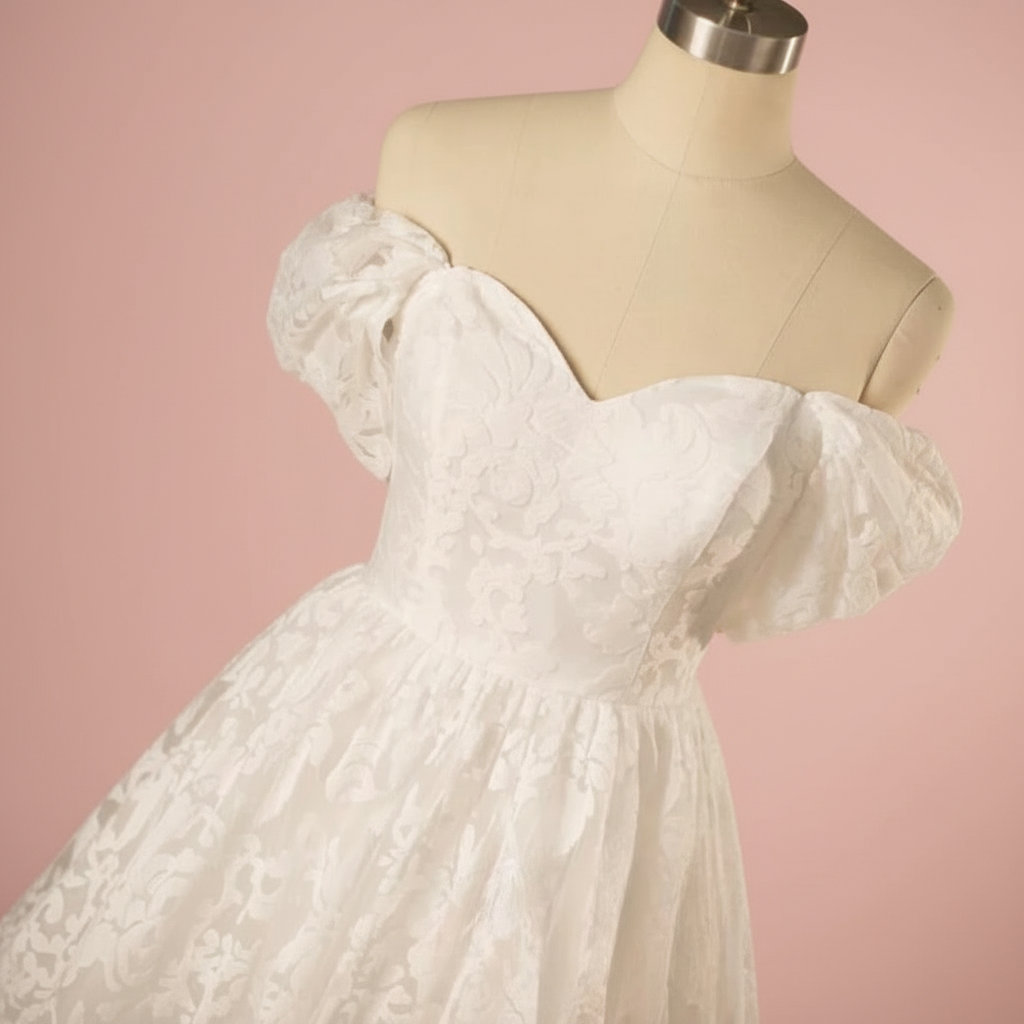 GownLink Satin Train Bridal Wedding Gown for Christian & Catholic Weddings GLGT167