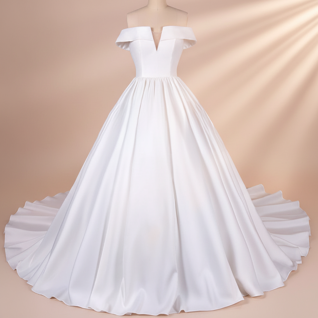GownLink Train Gown for Christian and Catholic Weddings GLHMST04