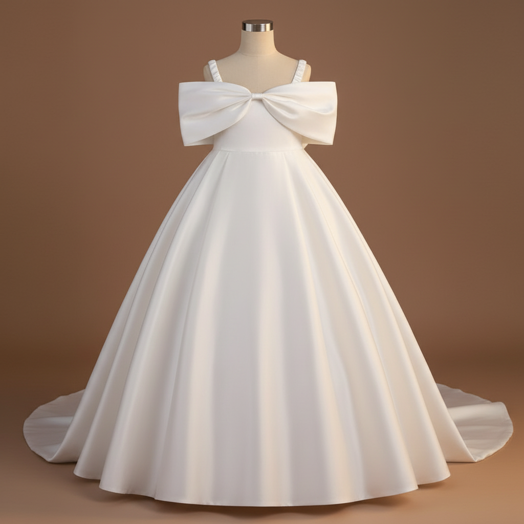 GownLink First Holy Communion Frock * 9 TO 14 Years HLC-BOW