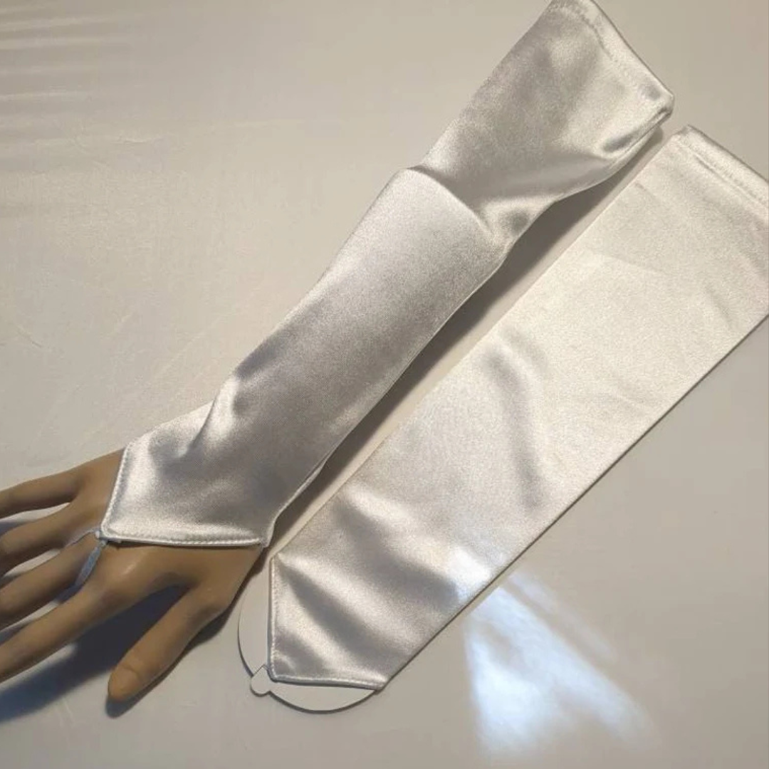 GownLink white Bridal Gloves for Wedding G-125