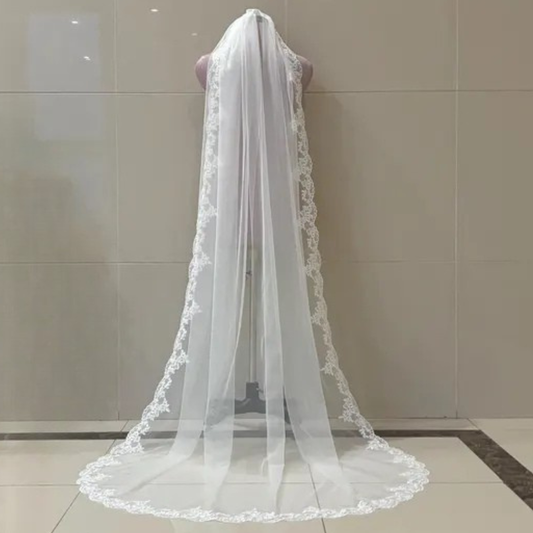 GownLink Bridal 3mtr Long  Veil for Christian and Catholic Wedding  GLV-10