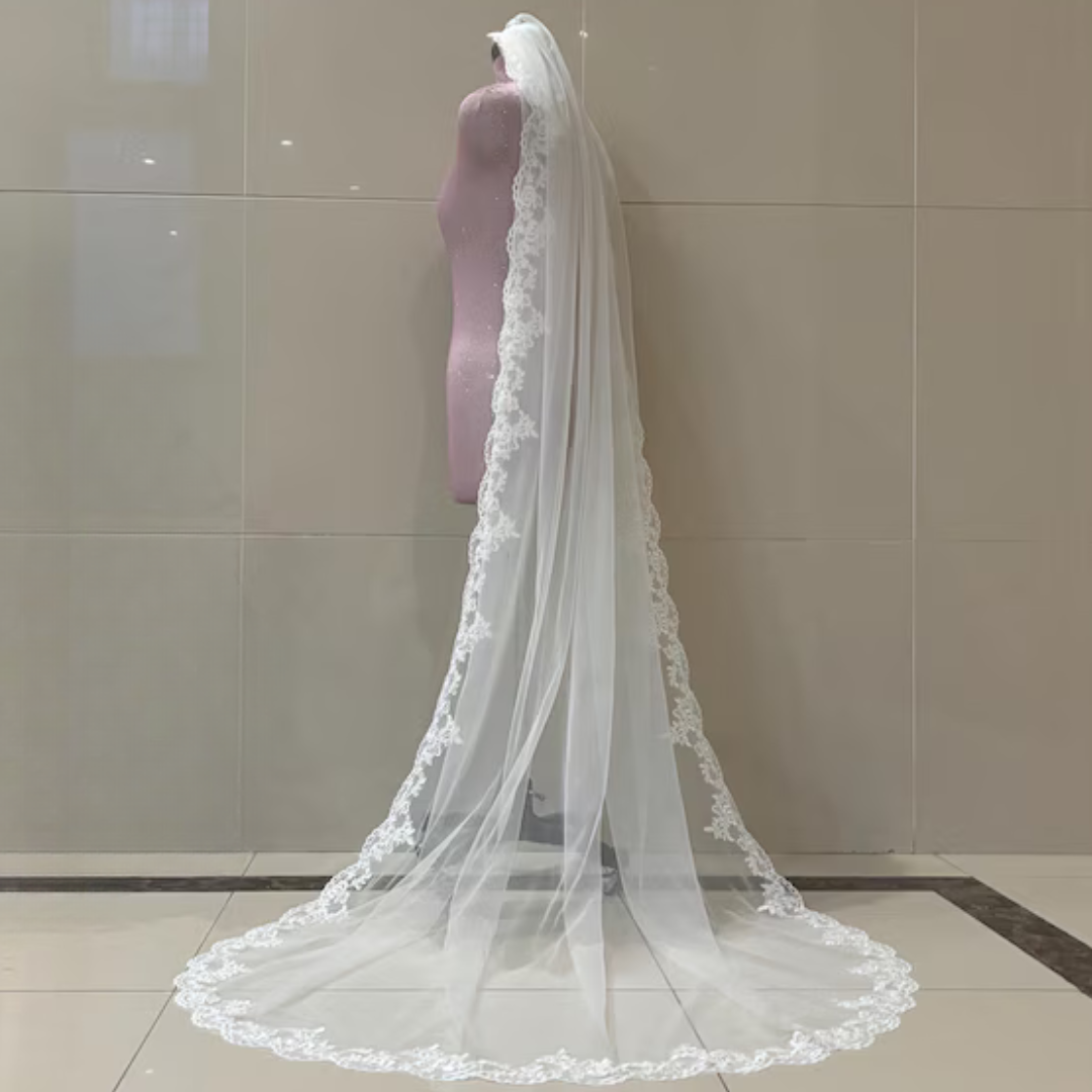 GownLink Bridal 3mtr Long  Veil for Christian and Catholic Wedding  GLV-10