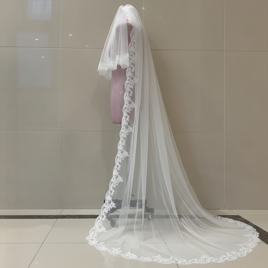 GownLink Bridal 3mtr Long  Veil for Christian and Catholic Wedding  GLV-10