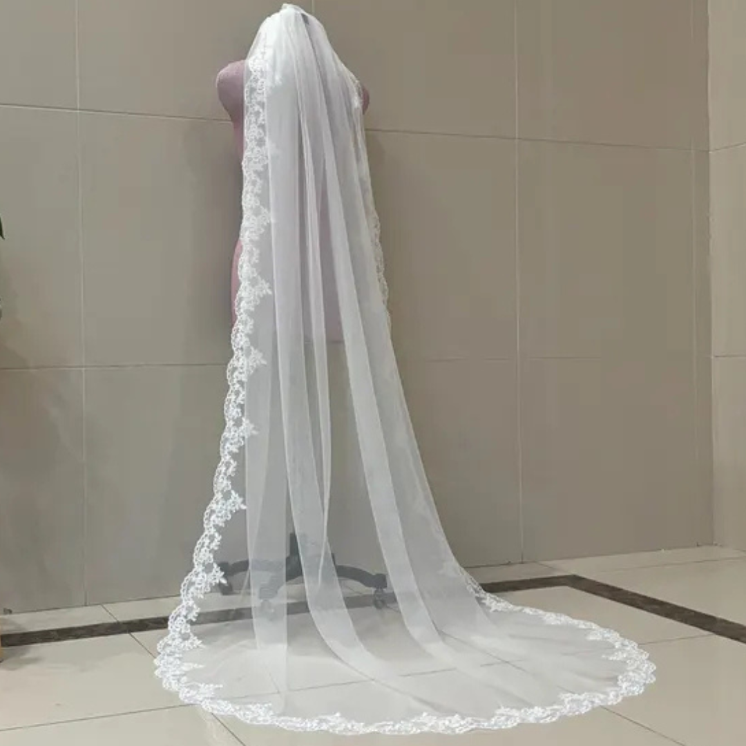 GownLink Bridal 3mtr Long  Veil for Christian and Catholic Wedding  GLV-10