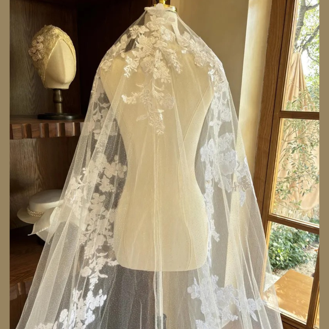 GownLink Long Bridal Veil Cathedral Christian & Catholic Wedding GLVTD50