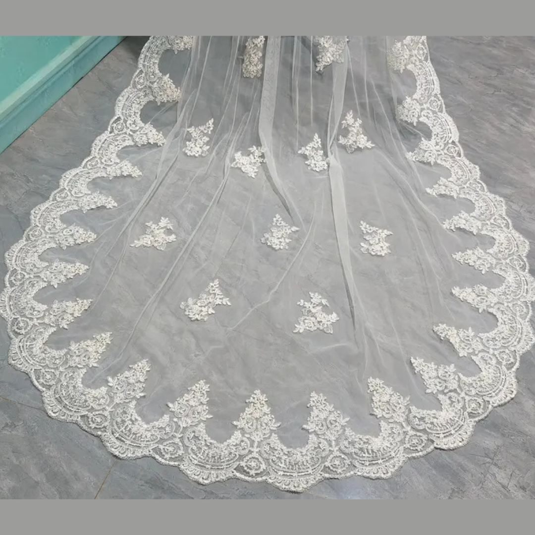 GownLink Bridal 3mtr Long  Veil for Christian and Catholic Wedding  GLV-08
