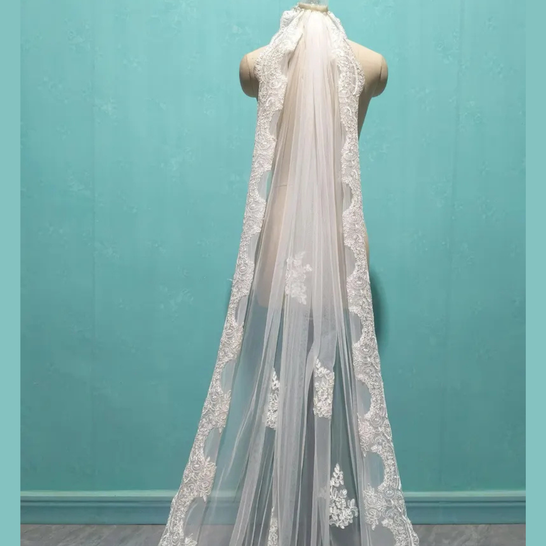GownLink Bridal 3mtr Long  Veil for Christian and Catholic Wedding  GLV-08