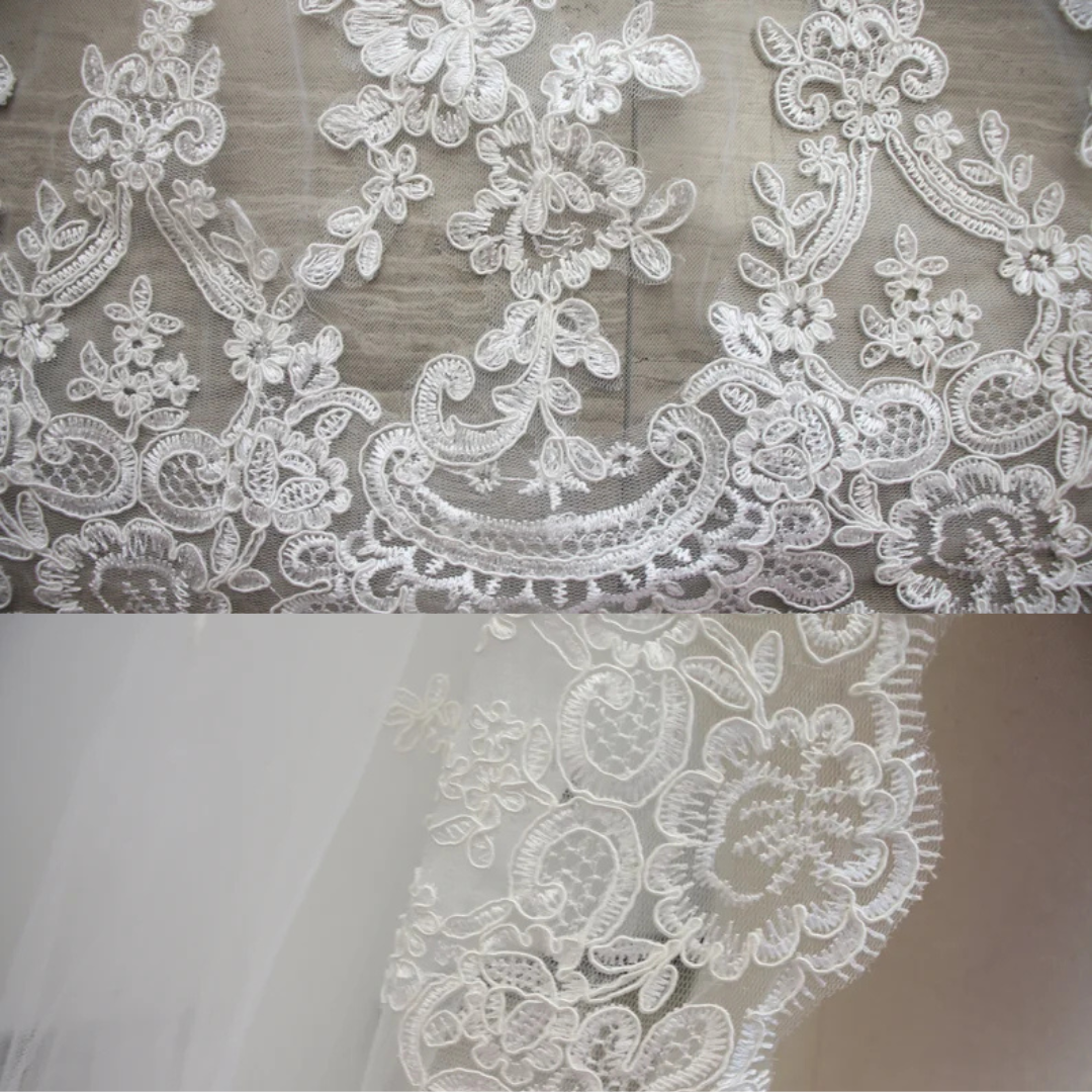 GownLink Long 2 tier Veil Church Wedding GLHLCV-10