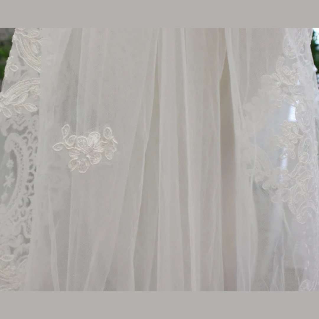 GownLink Long 2 tier Veil Church Wedding GLHLCV-10
