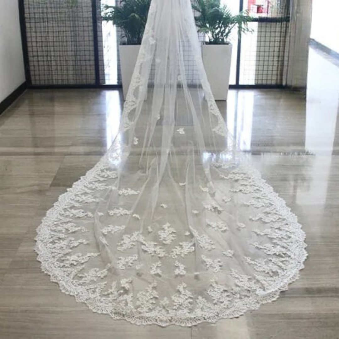 GownLink Long 2 tier Veil Church Wedding GLHLCV-10