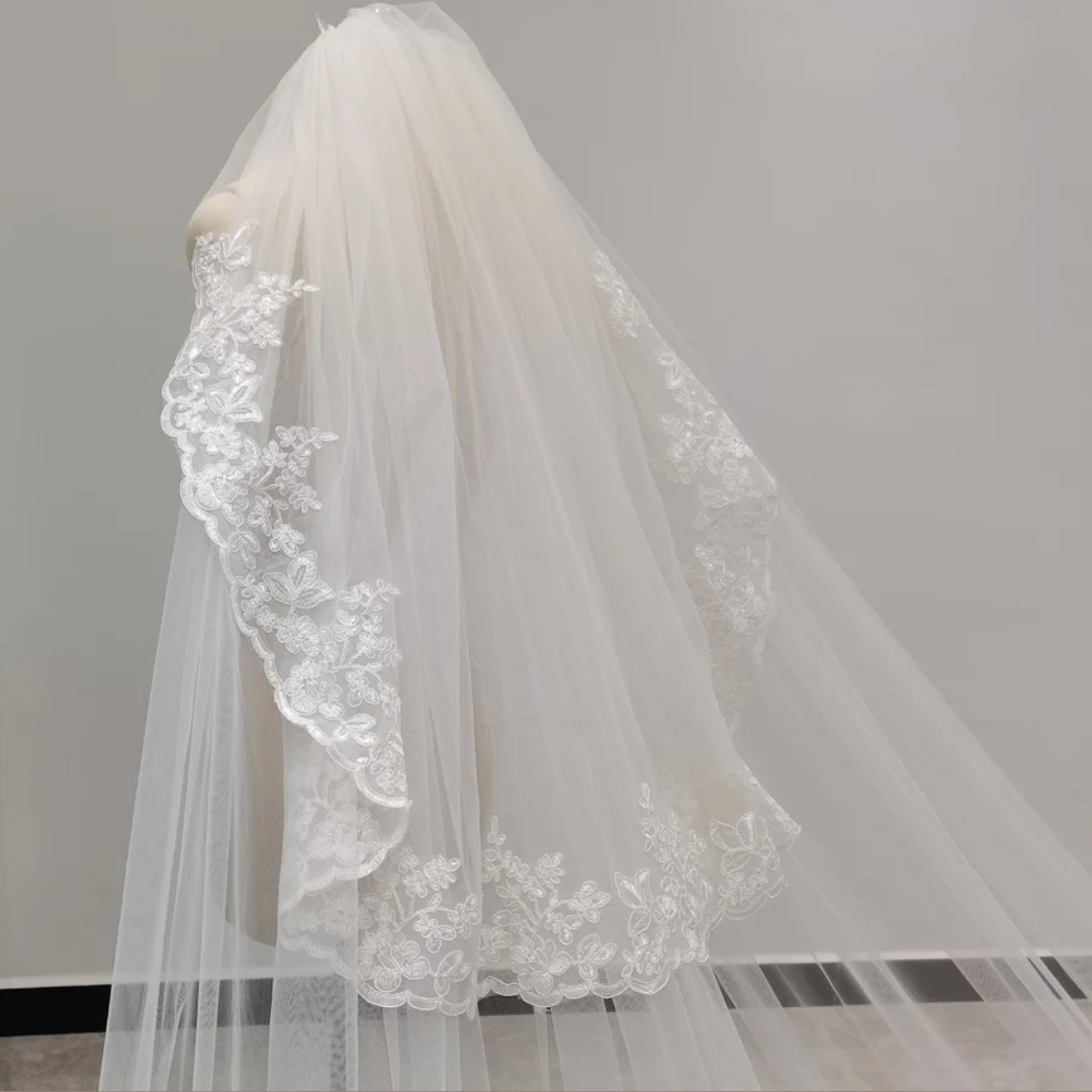 GownLink Long Bridal Veil Cathedral Christian & Catholic Wedding GLVHML08