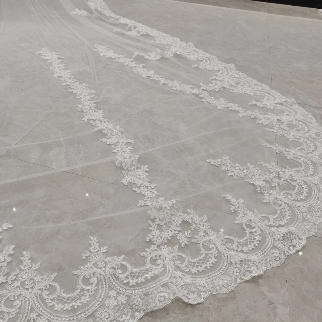 GownLink Long Bridal Veil Cathedral Christian & Catholic Wedding GLVHML08