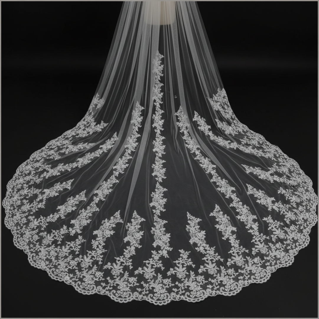 GownLink Long Bridal Veil Cathedral Christian & Catholic Wedding GLVHML50