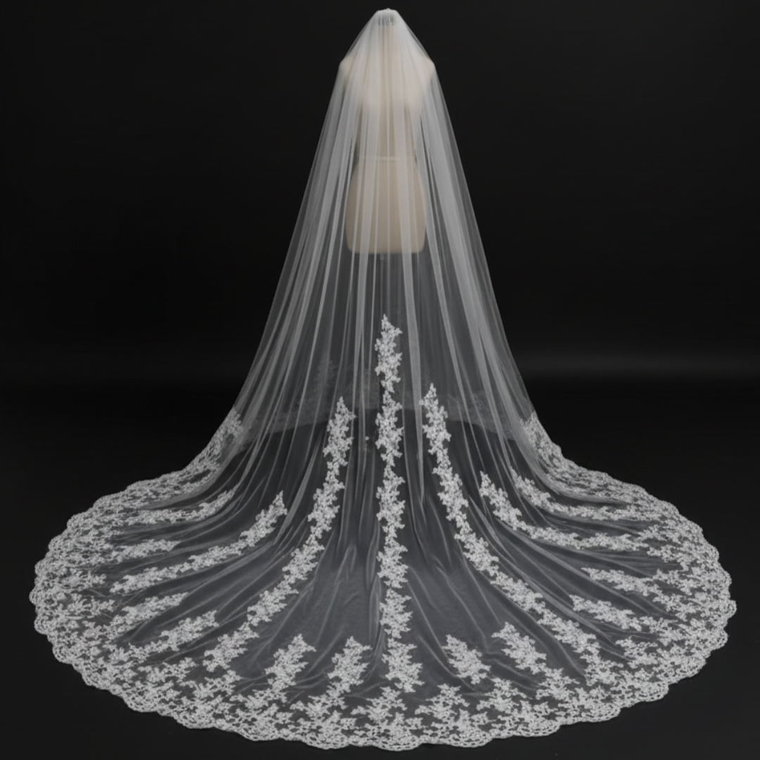 GownLink Long Bridal Veil Cathedral Christian & Catholic Wedding GLVHML50