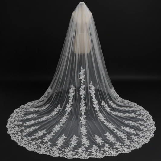 GownLink Long Bridal Veil Cathedral Christian & Catholic Wedding GLVHML50