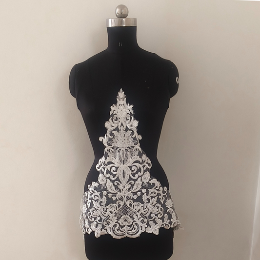 GLVLQD--White Lace Border for Wedding Dresses