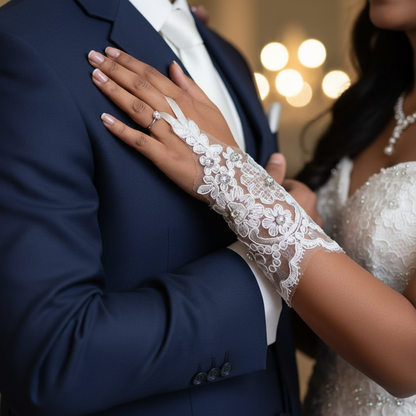 GownLink's Arm Length Long Bridal Gloves for Christian & Catholic Wedding G-VHL02