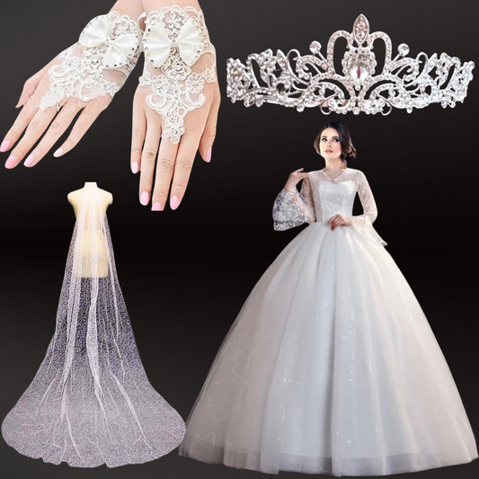 GownLink's Heavenly Matrimony Complete Bridal Set of 4 for Christian and Catholic Brides Combo3