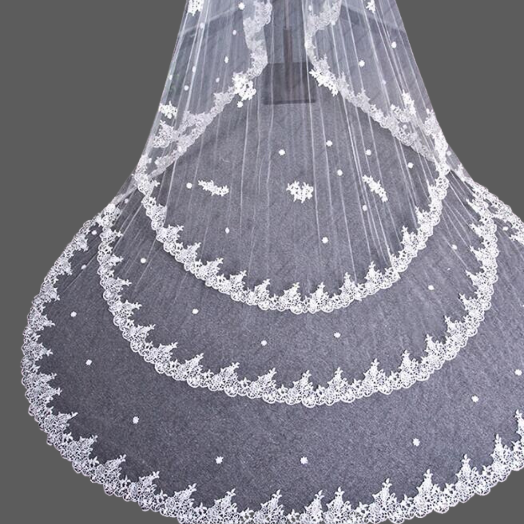 Long lace veil Shajapur