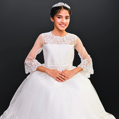 GownLink Stunning Holy Communion Gown for Your Little Princess HLC-VO9