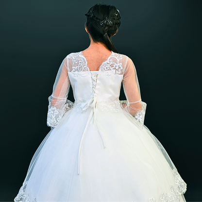 GownLink Stunning Holy Communion Gown for Your Little Princess HLC-VO9